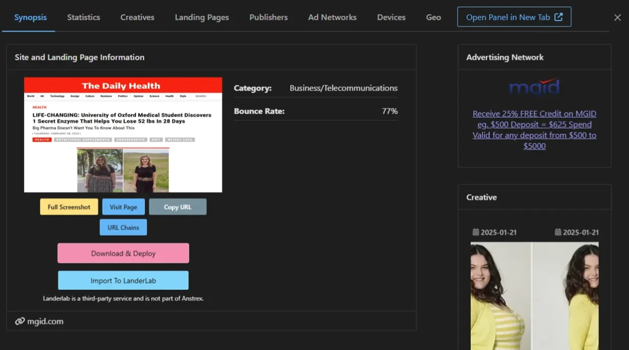 Anstrex Landing Page Ripper