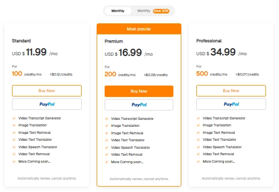 PiPiADS AI Tools Pricing