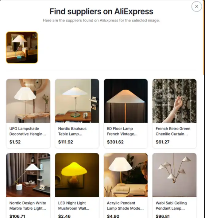 AliExpress Supplier Finder in Minea
