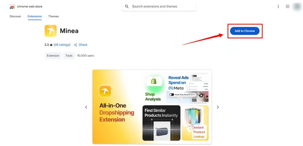 Minea Chrome Extension Tools