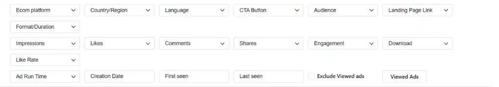 PiPiADS Advanced Filtering